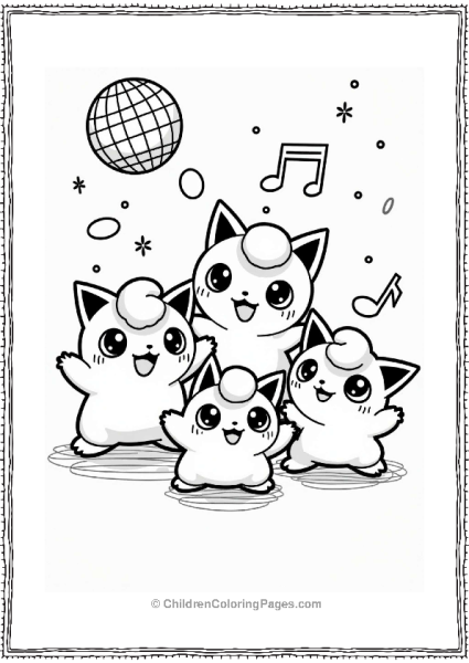 Jigglypuff Family Dance Party Free PDF Printable