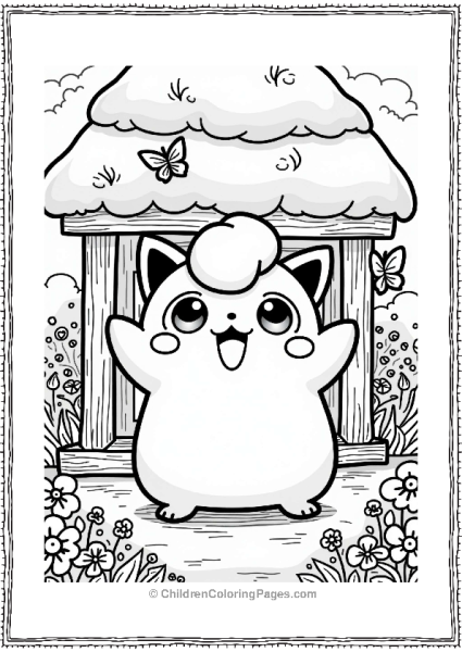 Jigglypuff In A Cozy Cottage Free PDF Printable