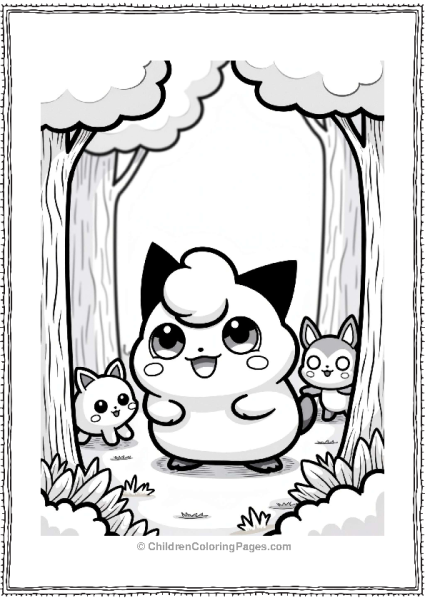 Jigglypuff In A Forest Free PDF Printable