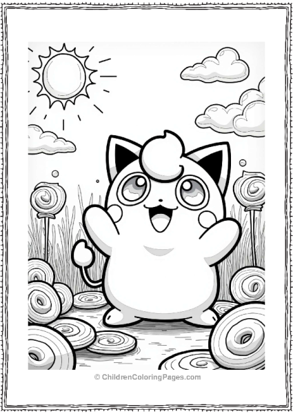 Jigglypuff In Candy Land Free PDF Printable