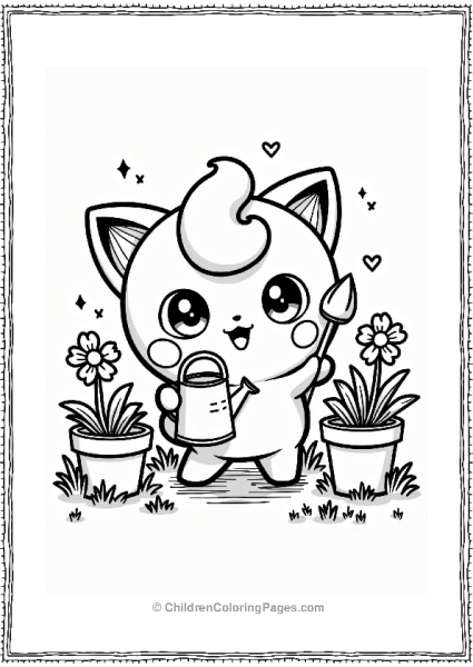 Jigglypuff In The Garden Free PDF Printable