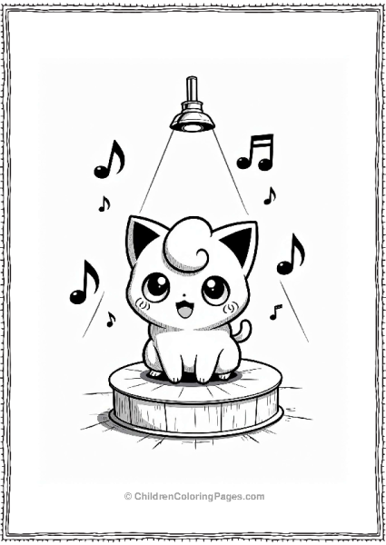 Jigglypuff On Stage Free PDF Printable