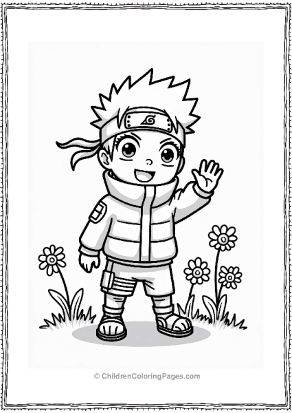 Kakashi Waving Goodbye To Friends Free PDF Printable