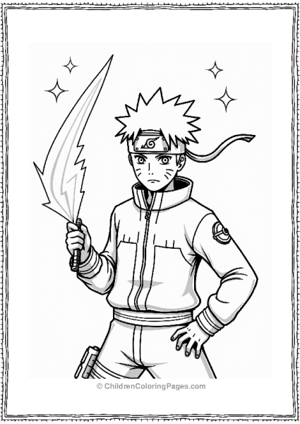 Kakashi With Lightning Blade Free PDF Printable