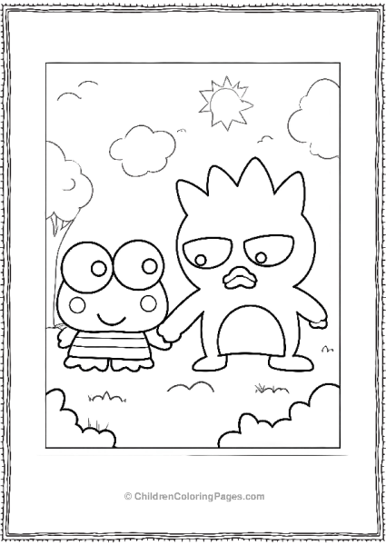 Keroppi And Badtzmaru Holding Hands Free PDF Printable
