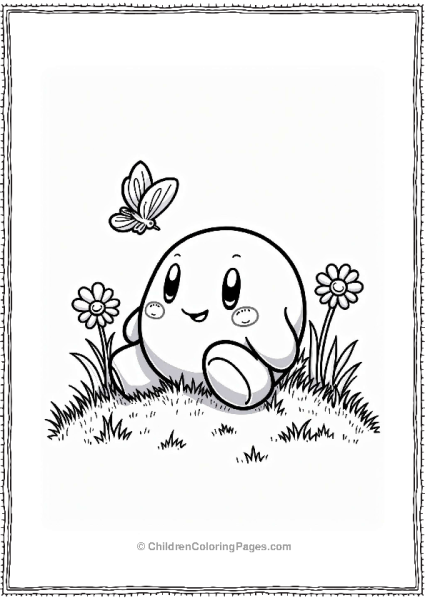 Kirby In A Sunny Meadow Free PDF Printable