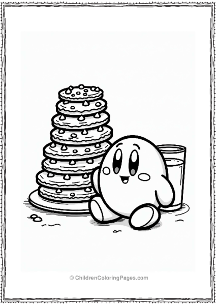 Kirby With A Plate Of Cookies Free PDF Printable
