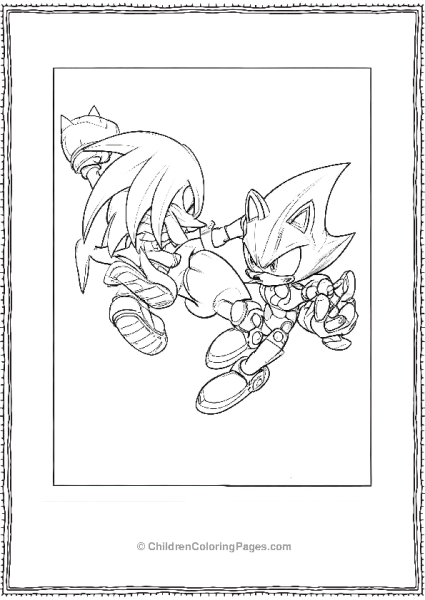 Knuckles The Echidna And Metal Sonic Free PDF Printable