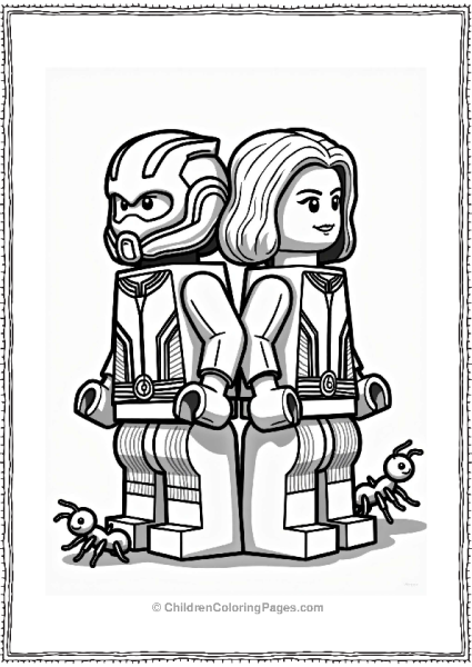 Lego Avengers Ant Man And The Wasp Heroic Pose With Ants Free PDF Printable