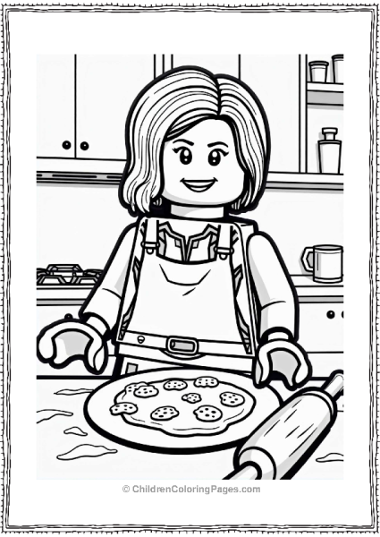 Lego Avengers Black Widow Baking Cookies Free PDF Printable