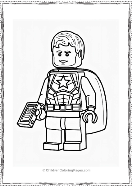 Lego Avengers Captain America With A Gadget Free PDF Printable