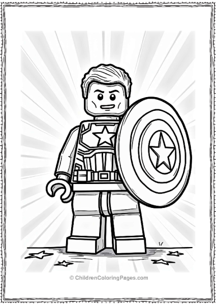 Lego Avengers Captain America With Shield Free PDF Printable