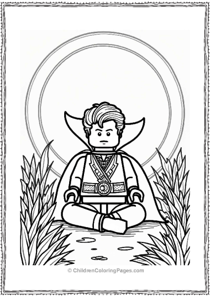 Lego Avengers Doctor Strange Meditating In A Peaceful Garden Free PDF Printable