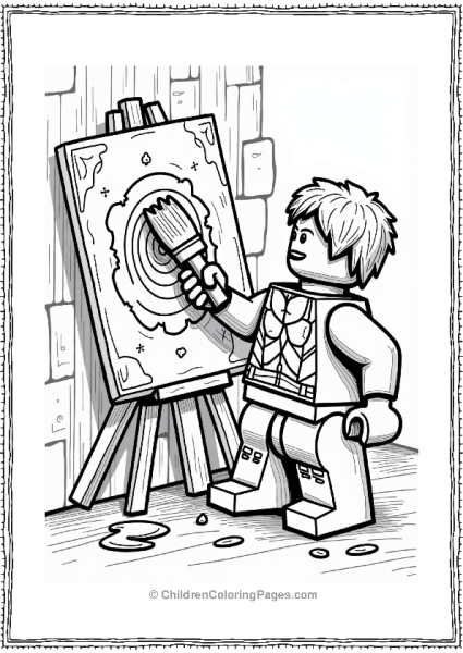 Lego Avengers Hulk Painting A Colorful Mural Free PDF Printable