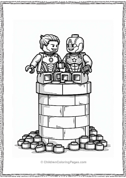 Lego Avengers Iron Man And Captain America Snack Time Free PDF Printable