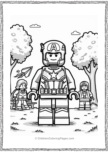 Lego Avengers Lego Captain America In The Park Free PDF Printable