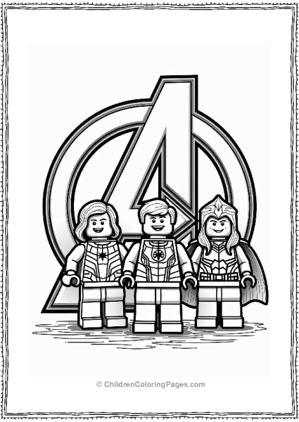 Lego Avengers Team Posing Together Free PDF Printable