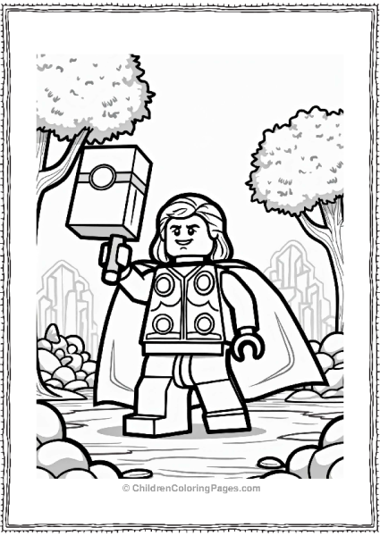 Lego Avengers Thor In Lego Training Arena Free PDF Printable