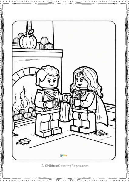 Lego Avengers Vision And Scarlet Witchs Cozy Thanksgiving Free PDF Printable