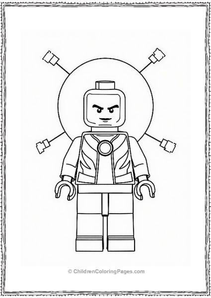 Lego Avengers Vision With Mind Stone Floating Free PDF Printable
