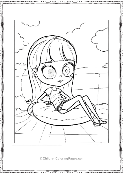 Littlest Pet Shop Blythe Baxter Sitting On Beach Free PDF Printable