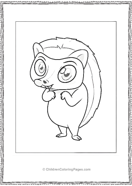 Littlest Pet Shop Cartoon Hedgehog With Big Eyes Free PDF Printable