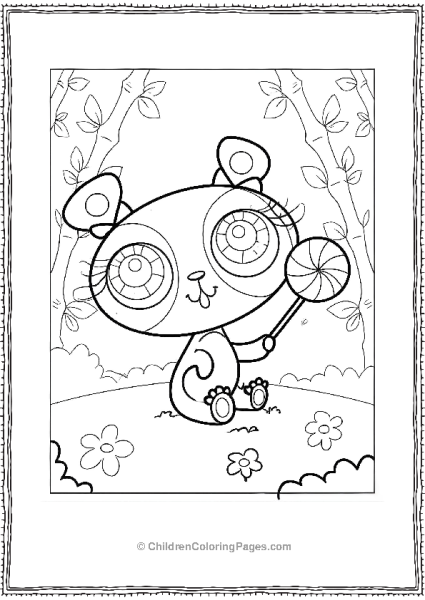 Littlest Pet Shop Penny Ling Eating Lollipop Free PDF Printable