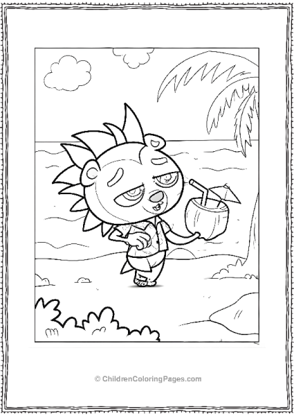 Littlest Pet Shop Russell Ferguson Wearing Hawaiian Outfit Free PDF Printable