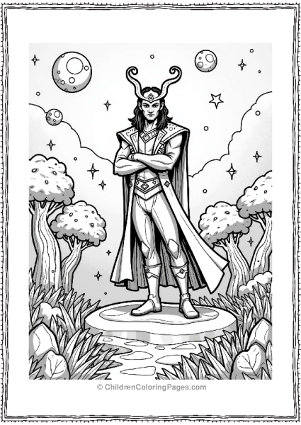 Loki On A Colorful Alien Planet Free PDF Printable