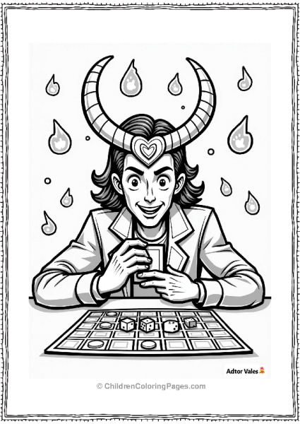 Loki Playing A Colorful Game Free PDF Printable