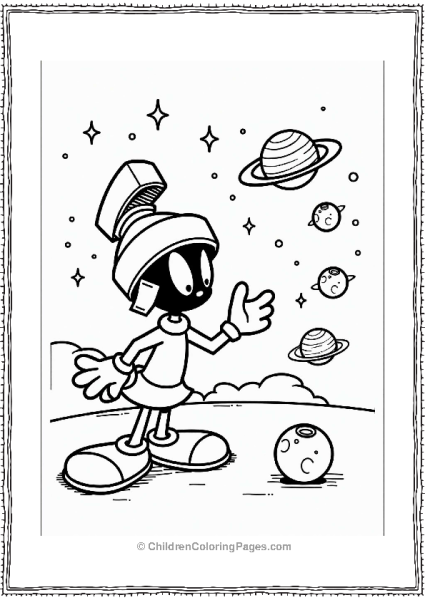 Looney Tunes Marvin The Martian Ring Toss In Space Free PDF Printable