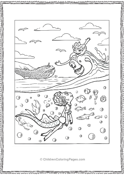 Luca And Alberto Diving Into The Sea Free PDF Printable