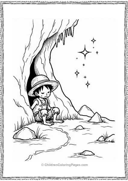 Luffy Exploring A Cave Free PDF Printable
