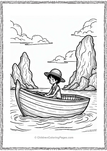 Luffy Sailing On A Boat Free PDF Printable