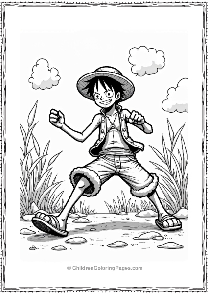Luffy Sparring With A Shadow Free PDF Printable