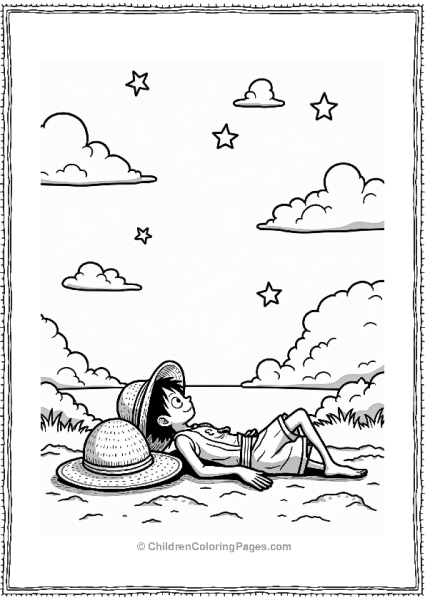 Luffy Staring At The Stars Free PDF Printable