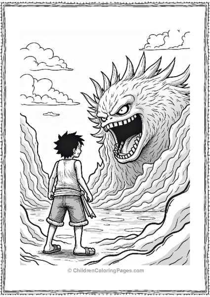 Luffy Vs Akainu In A Fiery Duel Free PDF Printable