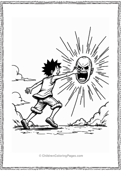 Luffy Vs Enel In Lightning Showdown Free PDF Printable
