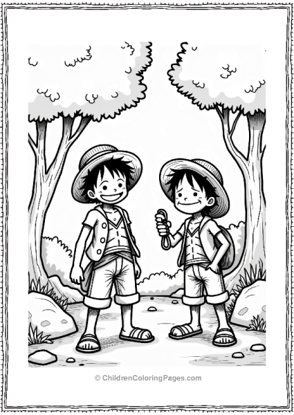 Luffys Treasure Hunt In The Forest Free PDF Printable
