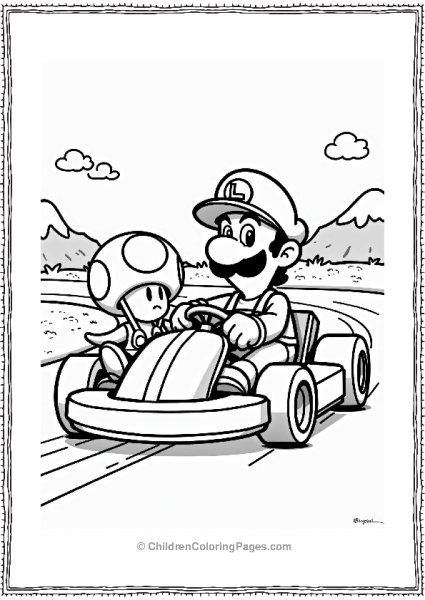 Luigi And Toad Go Kart Racing Free PDF Printable