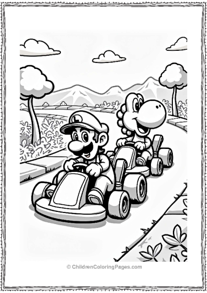 Luigi And Yoshi Go Kart Racing Free PDF Printable