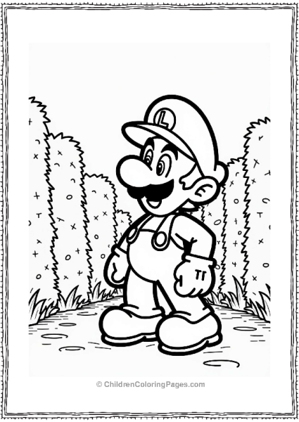 Luigi At The Maze Entrance Free PDF Printable