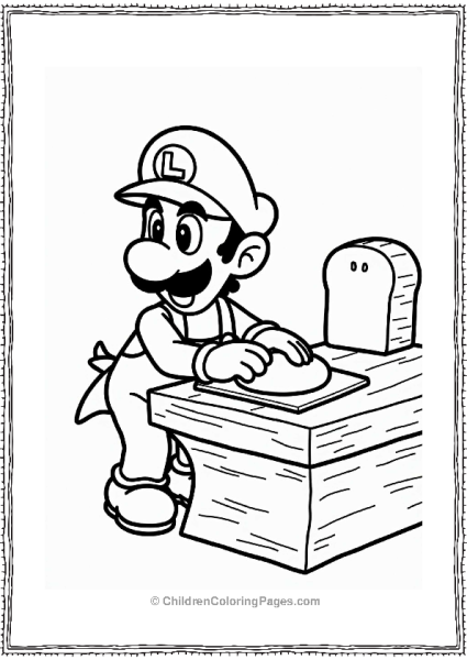 Luigi Baking Bread Free PDF Printable
