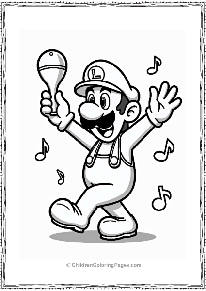 Luigi Dancing With Maracas Free PDF Printable