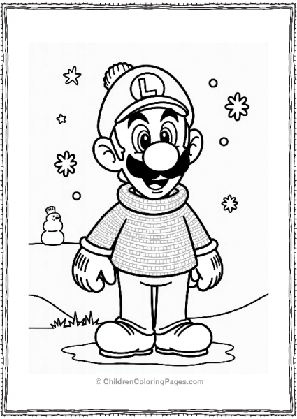 Luigi In A Cozy Sweater Free PDF Printable