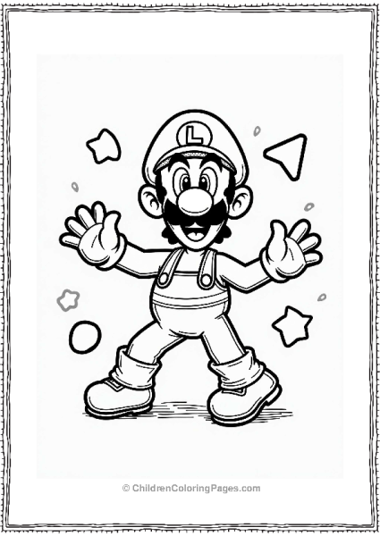 Luigi In A Retro 80s Outfit Free PDF Printable