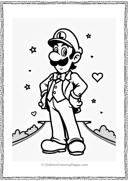 Luigi In A Stylish Suit Free PDF Printable