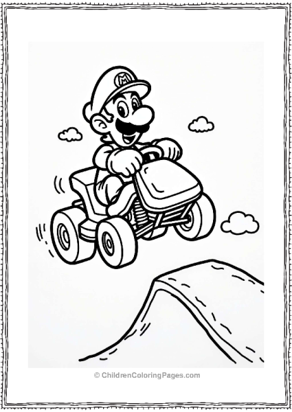 Luigi Jumping Off A Ramp Free PDF Printable