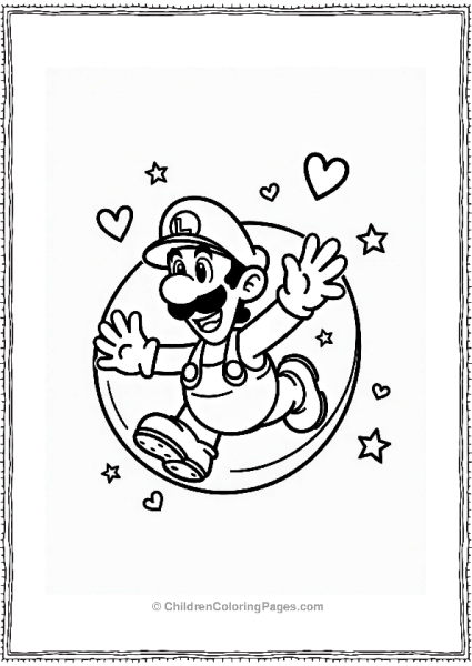 Luigi Playfully Trapped In A Bubble Free PDF Printable