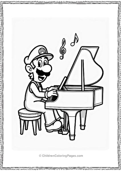 Luigi Playing Piano Free PDF Printable
